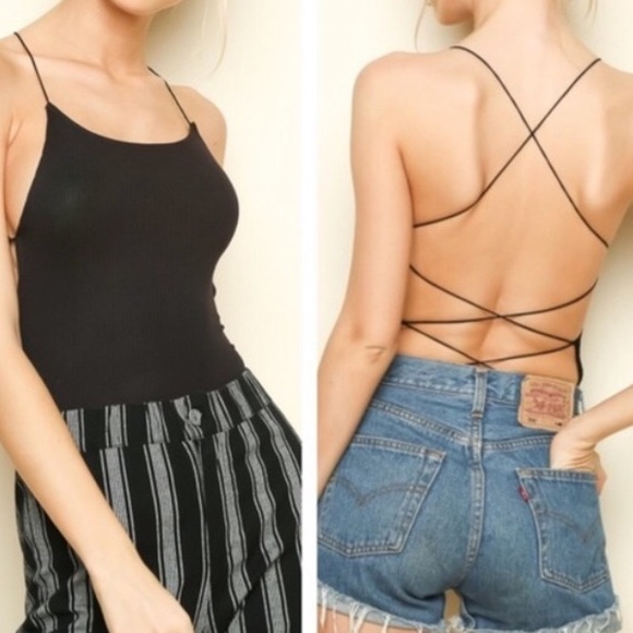Brandy Melville Tops - ✨2/$25✨Brandy Melville Black Bodysuit